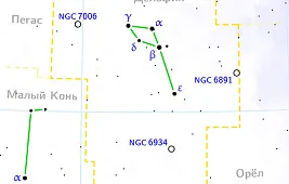 Созвездие Дельфин на небе