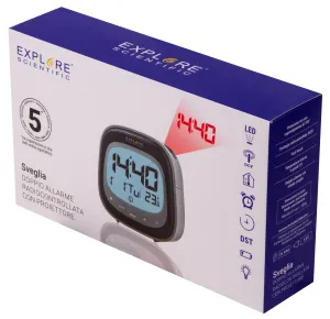 Часы цифровые Explore Scientific с проектором, черные, изображение 8