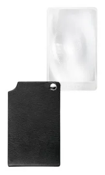 Лупа складная асферическая Eschenbach VisoPocket 2,5x, 74x48 мм, черный чехол (прямоугольный), изображение 2