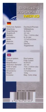 Монокуляр Bresser Zoomar 8–25x25, изображение 10